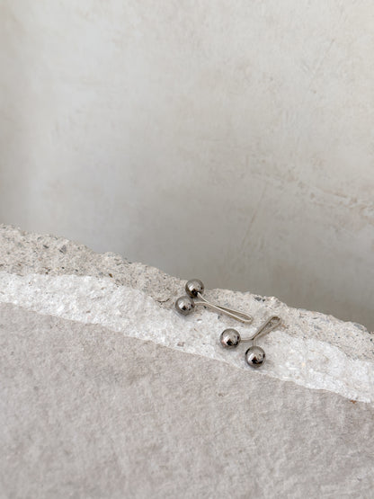 Hijab Pin | rund chrome dunkel 2 Stk.