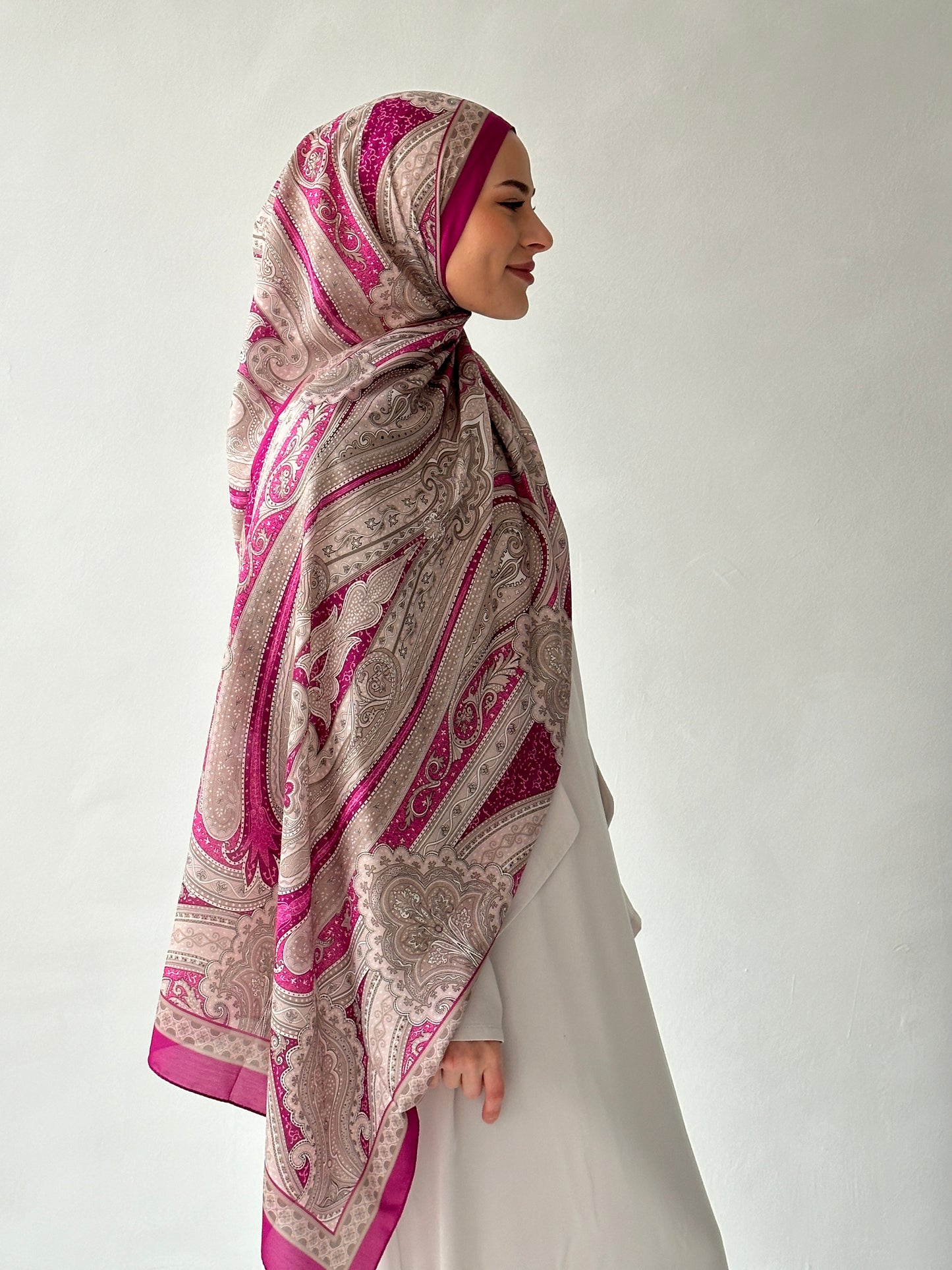 Bohème Hijab | fuchsia