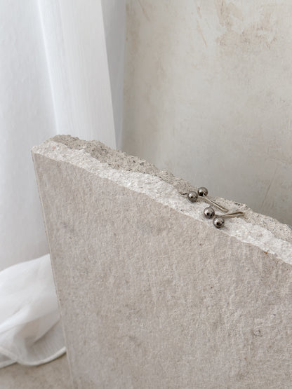 Hijab Pin | rund chrome dunkel 2 Stk.