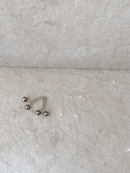 Hijab Pin | rund chrome dunkel 2 Stk.