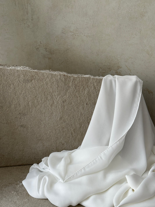 Luxury Square Hijab 150x150 | white